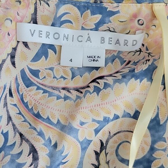 NWOT Veronica Beard Arienne Paisley Silk Halter Top - Picture 9 of 10